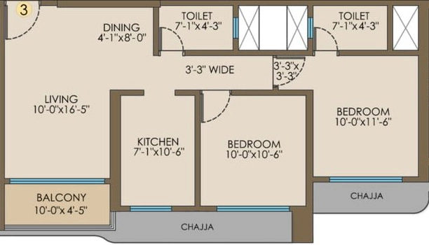 2 BHK Flat in Mayfair Palmeira in Mira Road East, Thane - Image 925919
