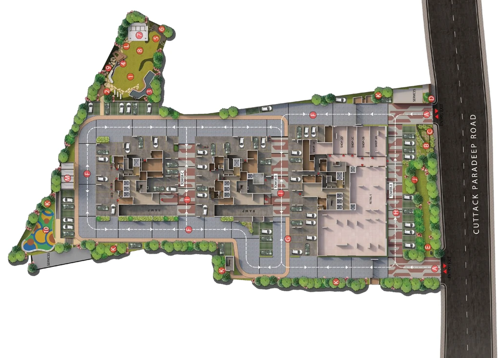 Master Plan of Mahadev Heights Annex in Cuttack, Bhubaneswar - Image 421953