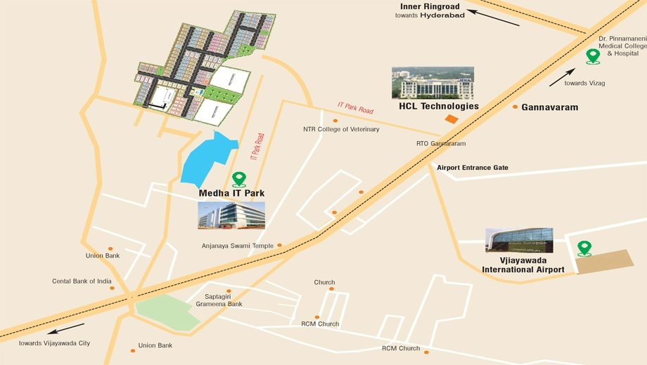 Location of Anjani Sapthagiri Sunrise Vistas in Gannavaram, Vijayawada - Image 421964