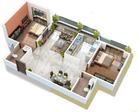 2 BHK Flat in Mangaldeep Darshan in Pal Gaon, Jodhpur - Image 926112
