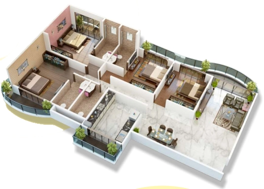 4 BHK Flat in Mangaldeep Darshan in Pal Gaon, Jodhpur - Image 926114