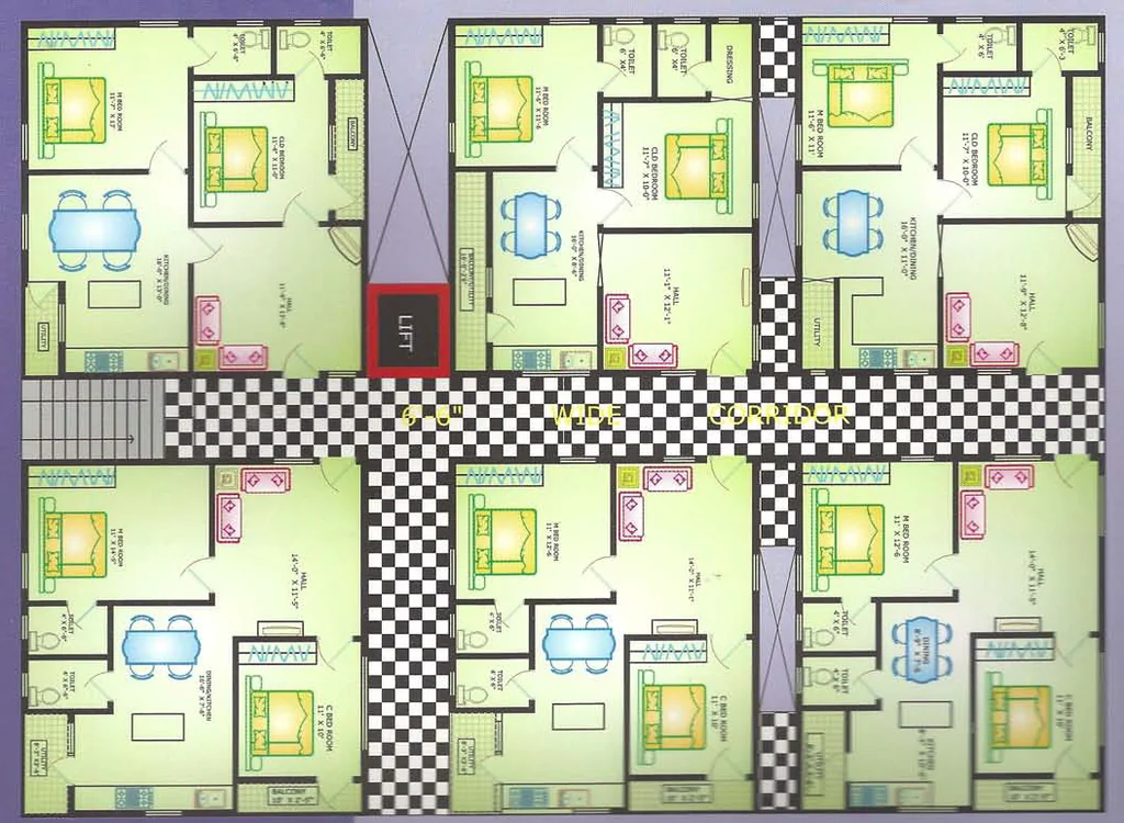 Floor Plan of TBL Lakshmi Prasanna Gardens in Gannavaram, Vijayawada - Image 421972