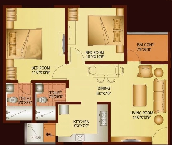 2 BHK Flat in Mannant Embassy in Basni, Jodhpur - Image 926127