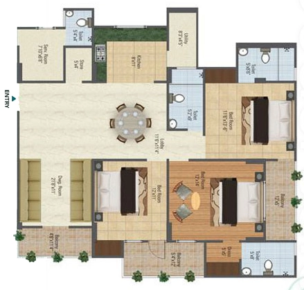 3 BHK Flat in Neelaksh Avenue in Shastri Nagar, Jodhpur - Image 926359