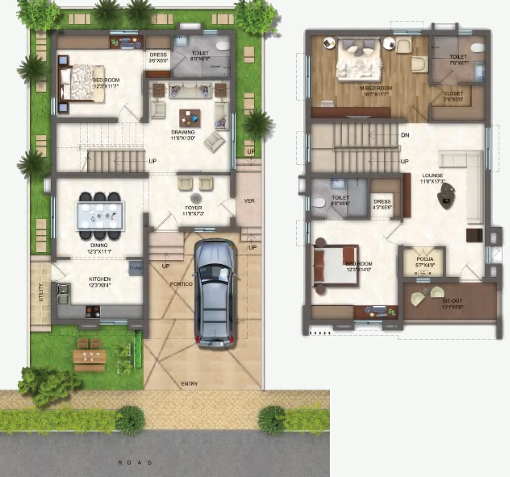 3 BHK House/Villa in Vasundhara's Brookfield Villas in null, Vijayawada - Image 925943