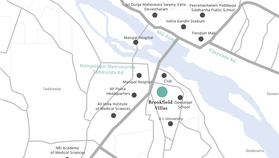 Location of Vasundhara's Brookfield Villas in null, Vijayawada - Image 421988