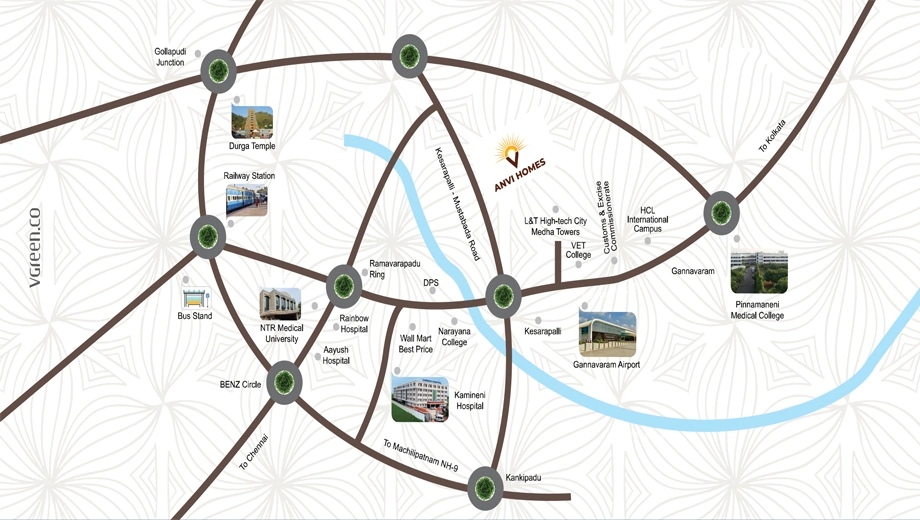 Location of Vijaya Anvi Homes in null, Vijayawada - Image 421994