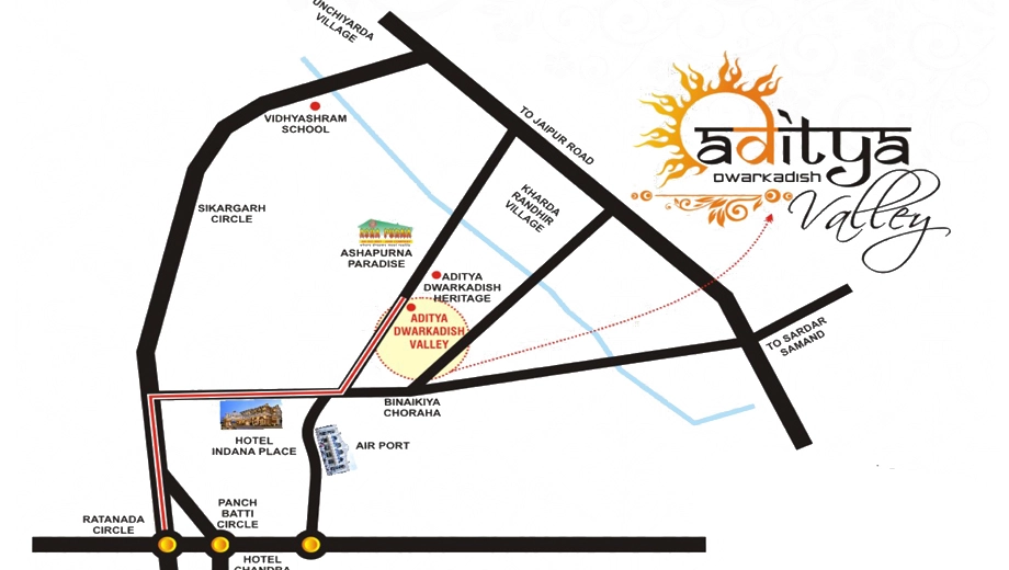 Location of Aditya Dwarkadish Valley in Shikargarh, Jodhpur - Image 422261