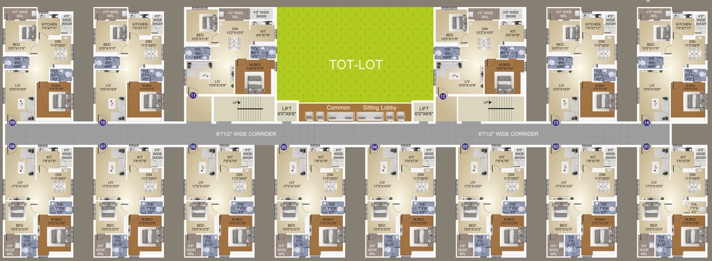 Floor Plan of Himaja Yukta Avenue in null, Vijayawada - Image 422002