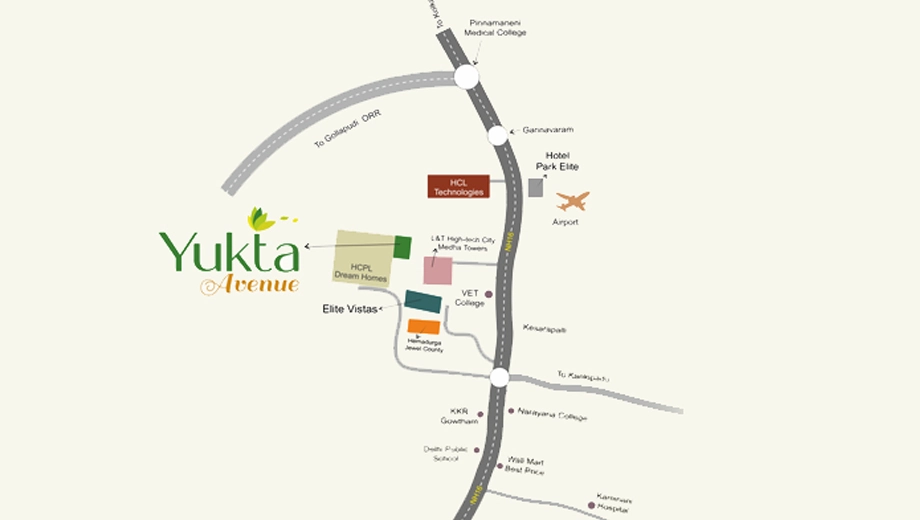 Location of Himaja Yukta Avenue in null, Vijayawada - Image 422001