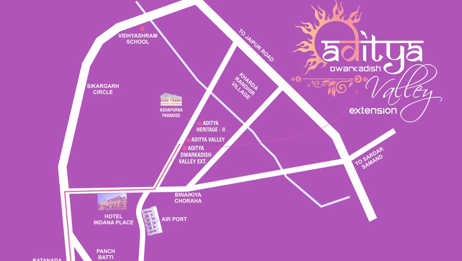 Location of Aditya Dwarkadish Valley Ext in Shikargarh, Jodhpur - Image 422267