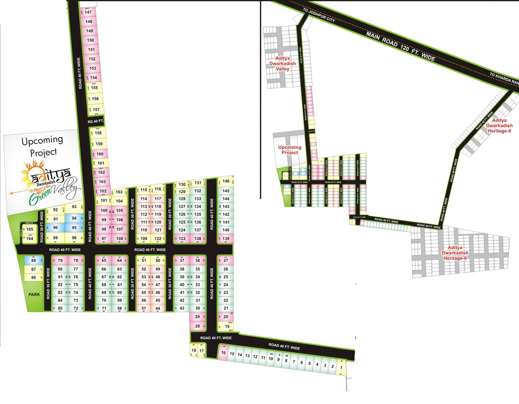 Master Plan of Aditya Dwarkadish Valley Ext in Shikargarh, Jodhpur - Image 422268
