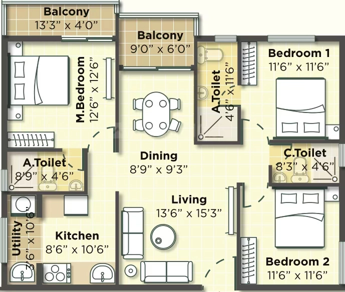 3 BHK Flat in 5 Elements Natures Lap in null, Bangalore - Image 925960