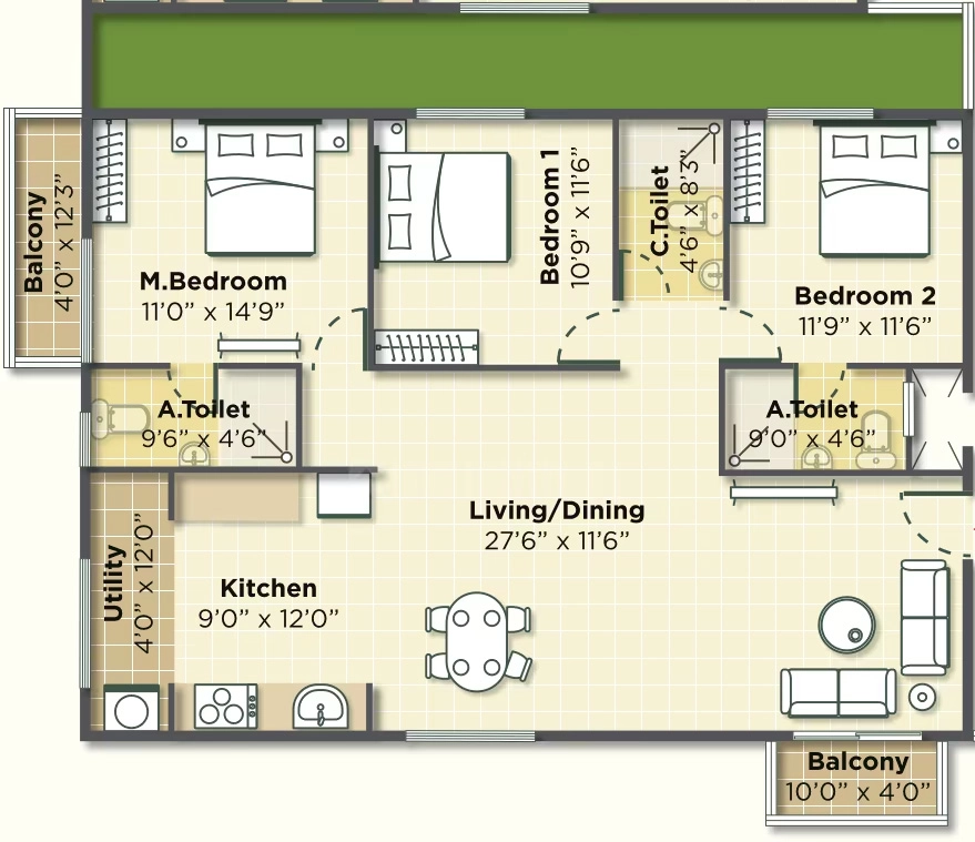 3 BHK Flat in 5 Elements Natures Lap in null, Bangalore - Image 925961
