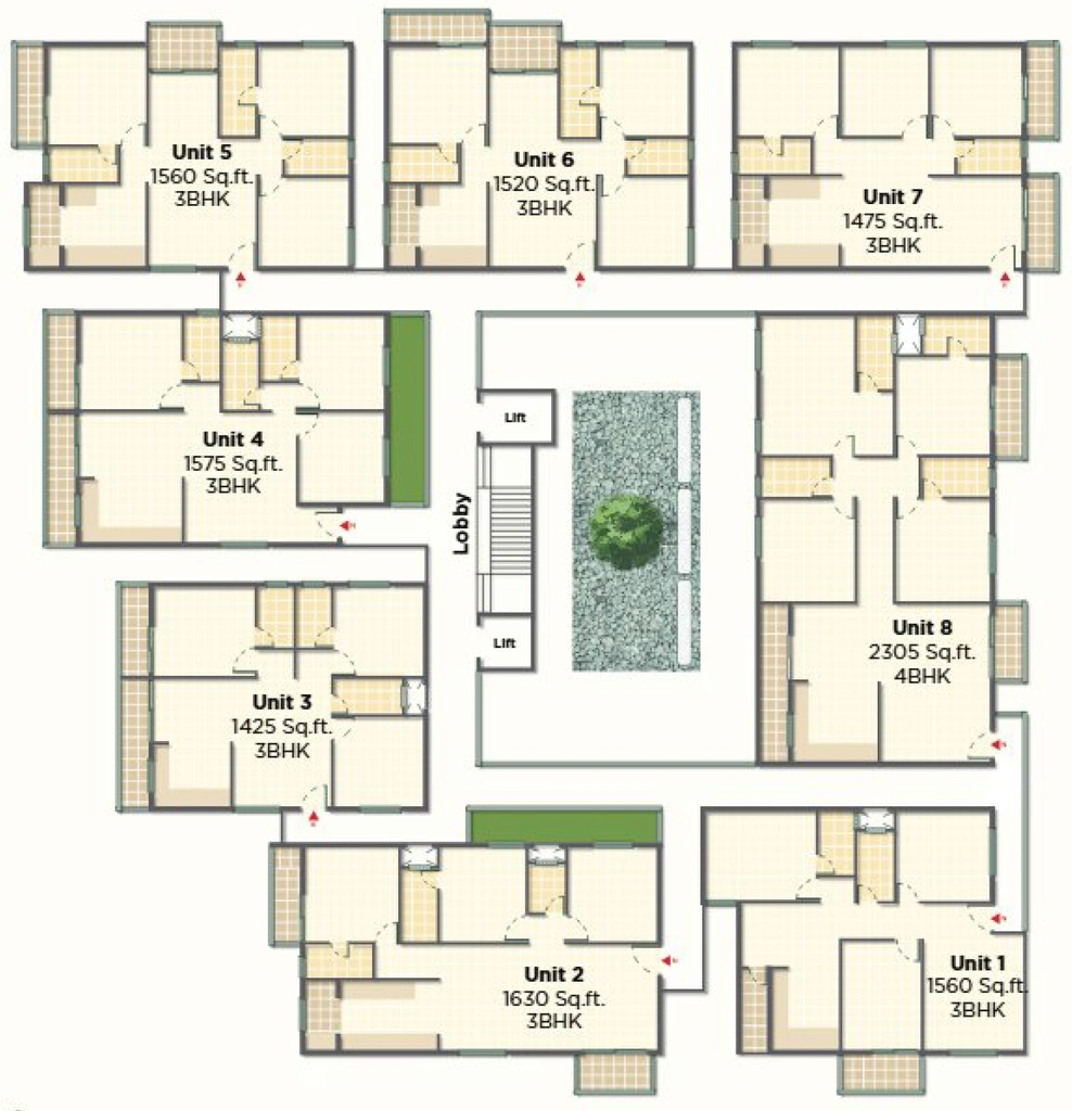 Floor Plan of 5 Elements Natures Lap in null, Bangalore - Image 422026