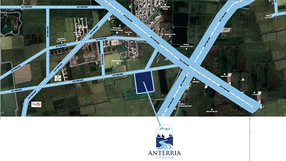 Location of Anterria Creeks in Vanakala, Surat - Image 422081