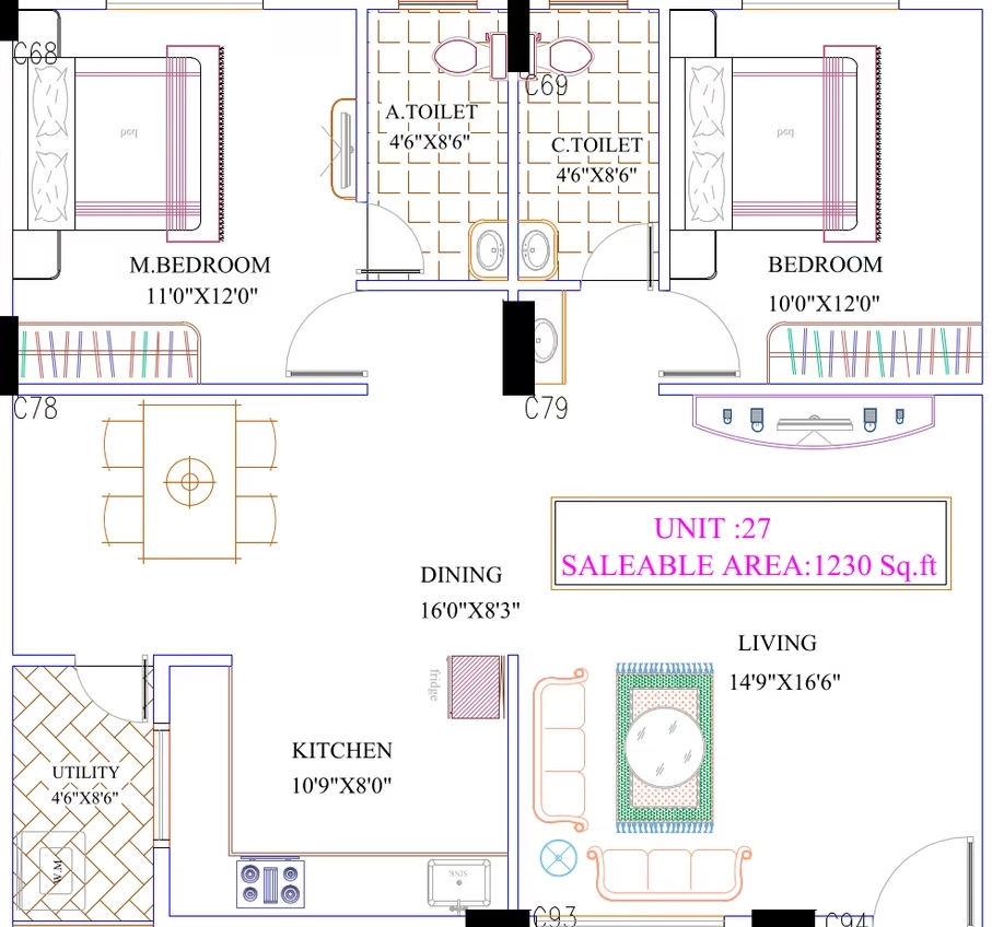 2 BHK Flat in MR Serenity in HSR Layout, Bangalore - Image 925976