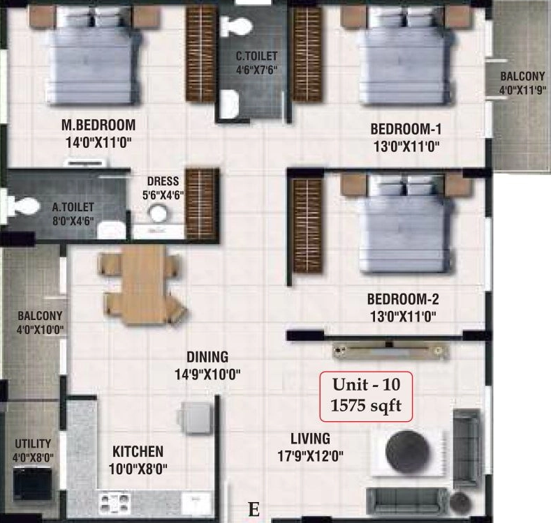 3 BHK Flat in MR Serenity in HSR Layout, Bangalore - Image 925987