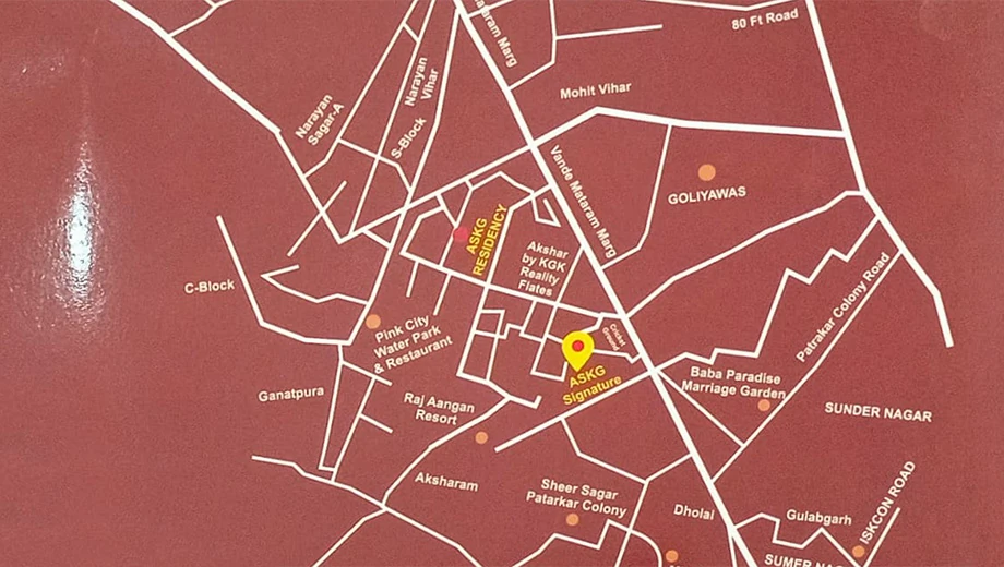 Location of ASKG Signature in Mansarovar, Jaipur - Image 422097
