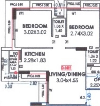 2 BHK Flat in NDK The 14 in Mavdi, Rajkot - Image 926000