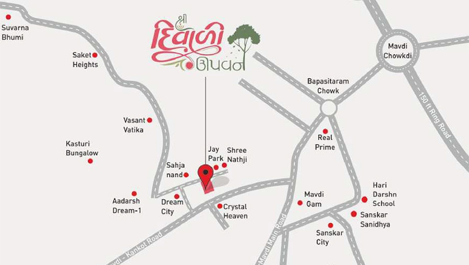 Location of Shivam Shree Diwali Upvan in Mavdi, Rajkot - Image 422152