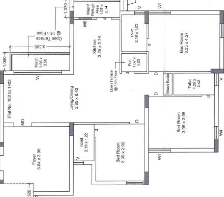 3 BHK Flat in Shivansh Siddhi Space in Mavdi, Rajkot - Image 926006