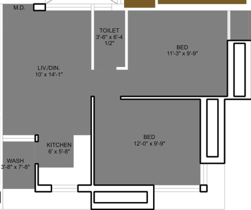2 BHK Flat in Shivradha Rudra Avenue in Mavdi, Rajkot - Image 926008