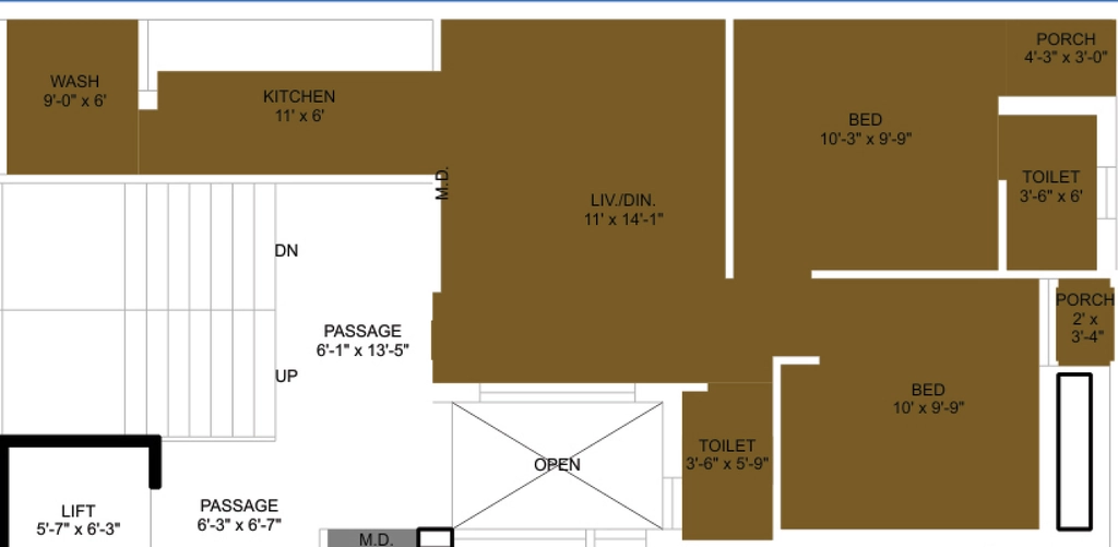 2 BHK Flat in Shivradha Rudra Avenue in Mavdi, Rajkot - Image 926009