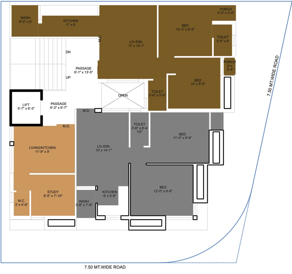 Master Plan of Shivradha Rudra Avenue in Mavdi, Rajkot - Image 422165