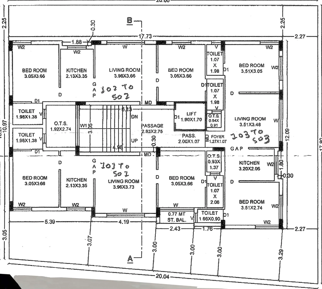 Master Plan of Shree Arham Flats in Mavdi, Rajkot - Image 422171