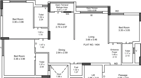 3 BHK Flat in Shree Darshan Heights in Mavdi, Rajkot - Image 926011