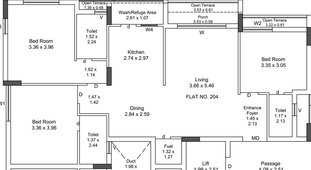 3 BHK Flat in Shree Darshan Heights in Mavdi, Rajkot - Image 926012