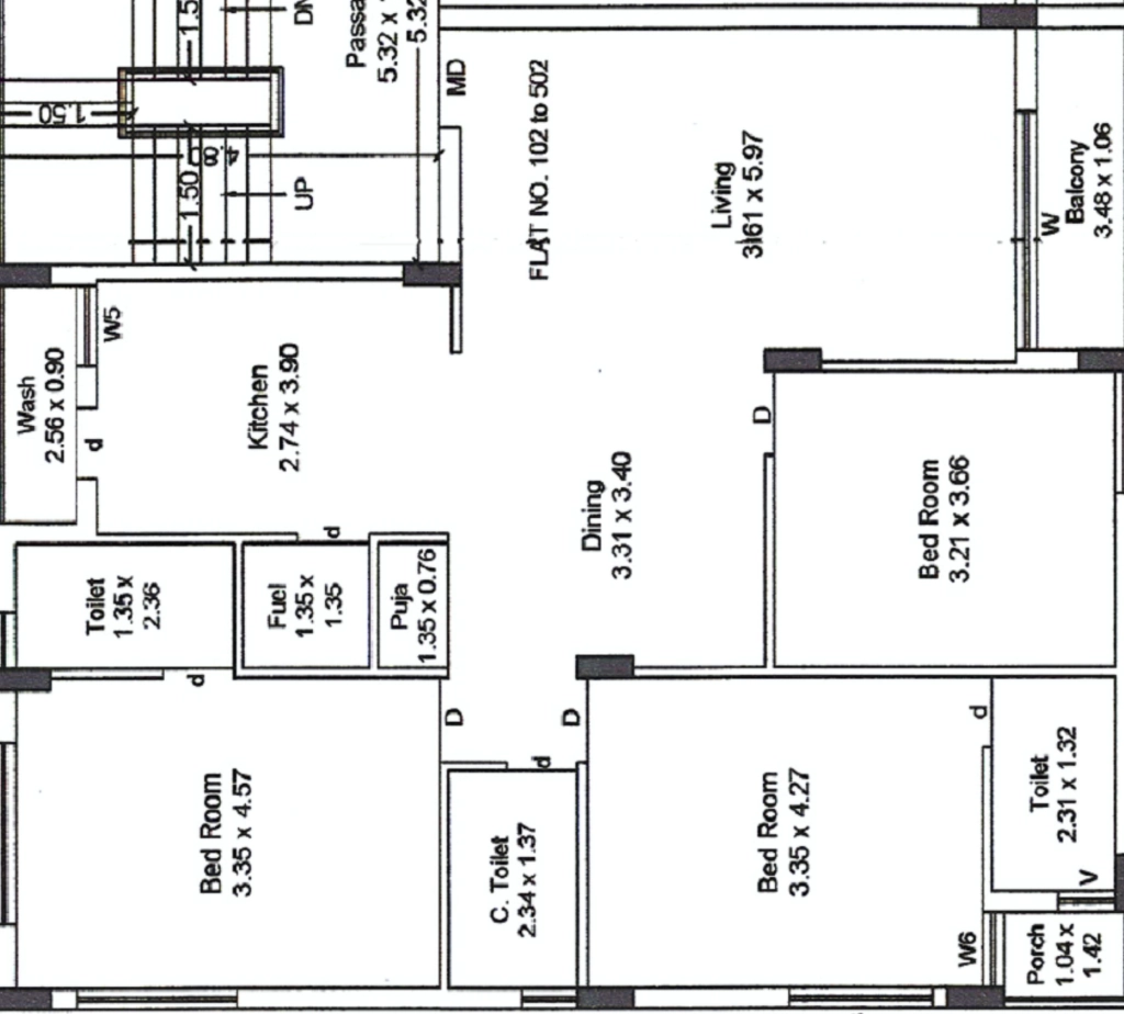 3 BHK Flat in Shree Darshan Kunj in Mavdi, Rajkot - Image 926013