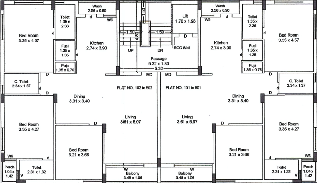 Floor Plan of Shree Darshan Kunj in Mavdi, Rajkot - Image 422184