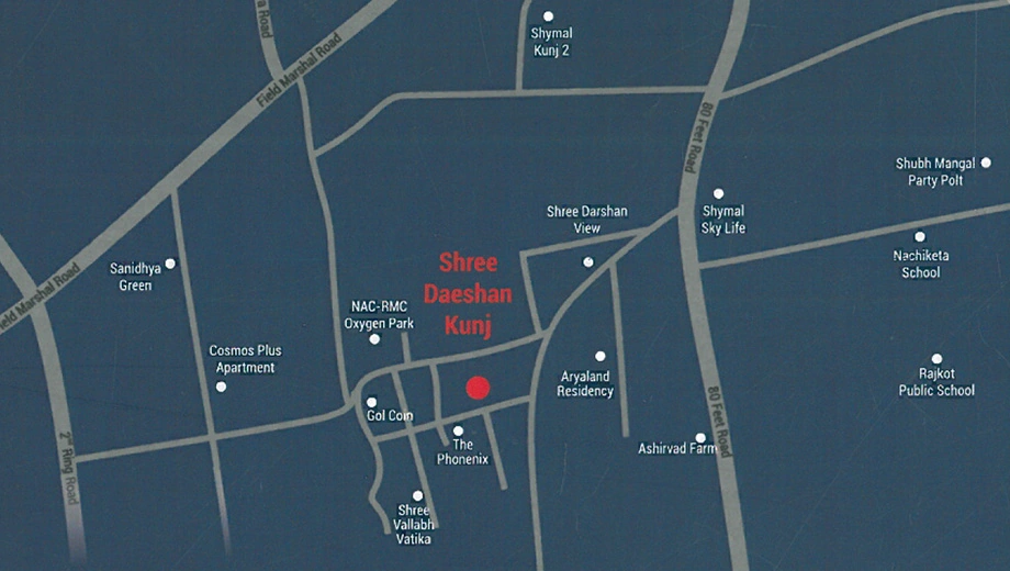 Location of Shree Darshan Kunj in Mavdi, Rajkot - Image 422182
