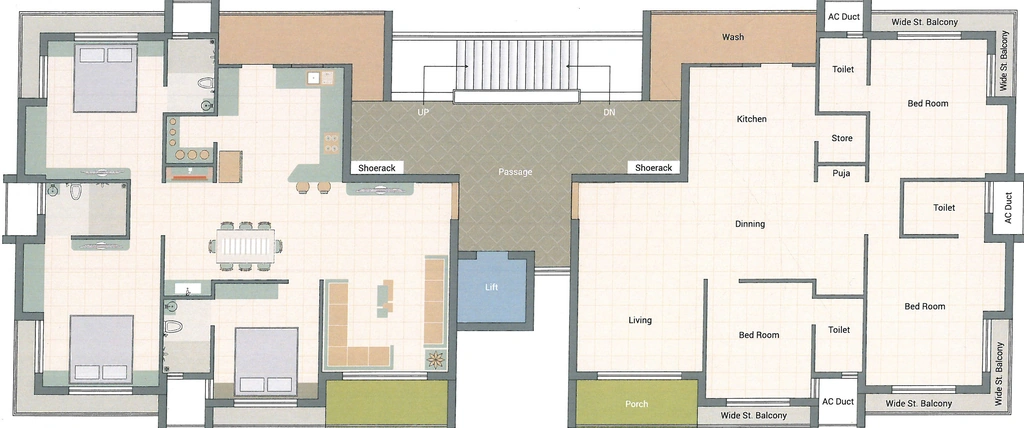 Floor Plan of Shreenath Shree Darshan Sky in Mavdi, Rajkot - Image 422191