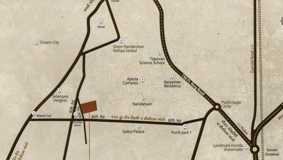 Location of Shree JK Sagar Gold in Mavdi, Rajkot - Image 422206