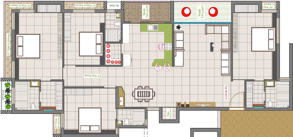 4 BHK Flat in Shree Opera Heights in Mavdi, Rajkot - Image 926018