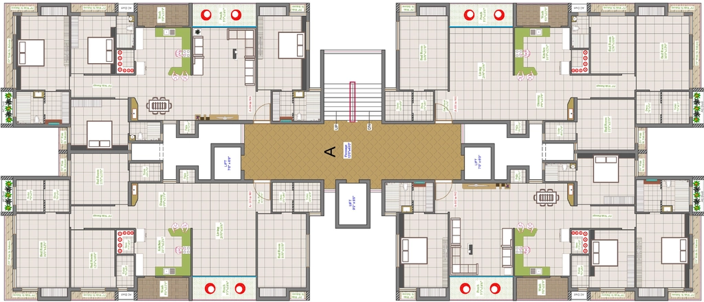 Floor Plan of Shree Opera Heights in Mavdi, Rajkot - Image 422212
