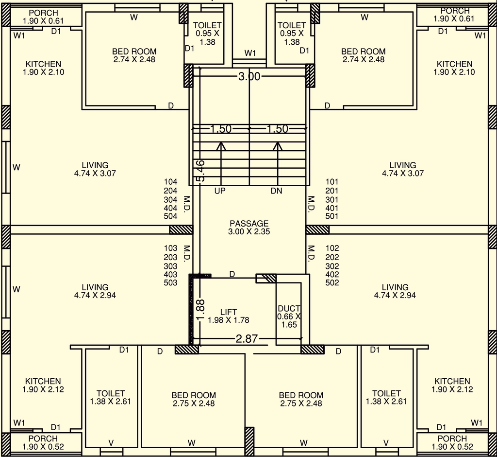 Floor Plan of Shreeda Tulsi Patra in Mavdi, Rajkot - Image 422226