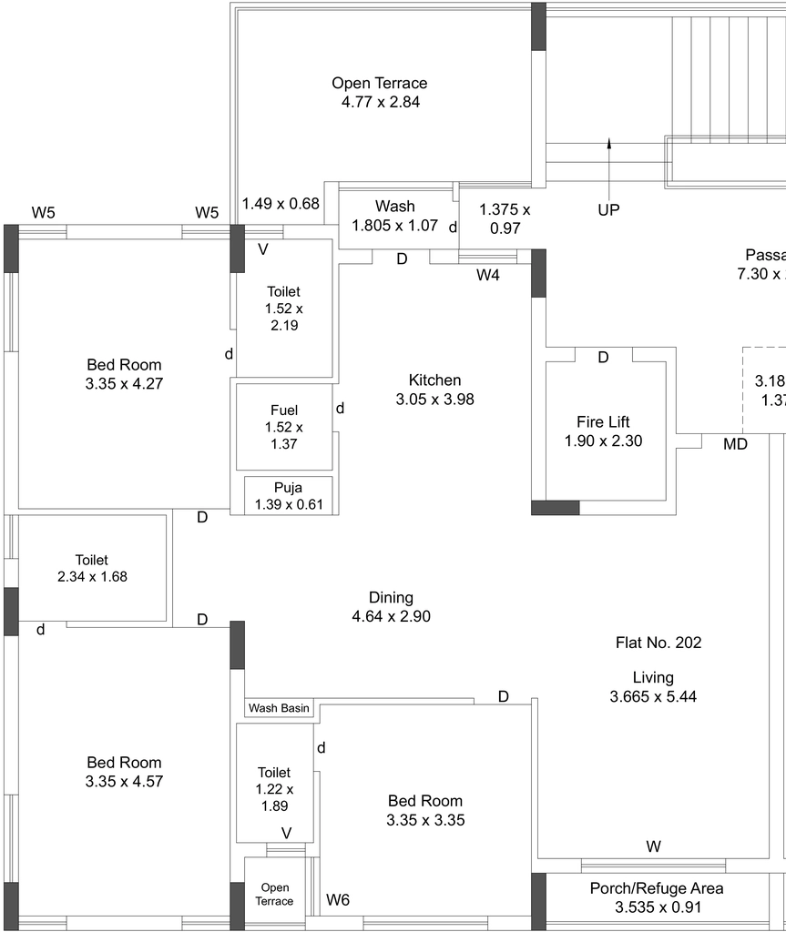 3 BHK Flat in Shreejikrupa Twins in Mavdi, Rajkot - Image 926028