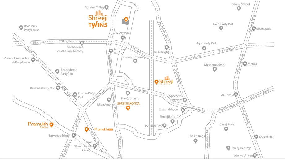 Location of Shreejikrupa Twins in Mavdi, Rajkot - Image 422236