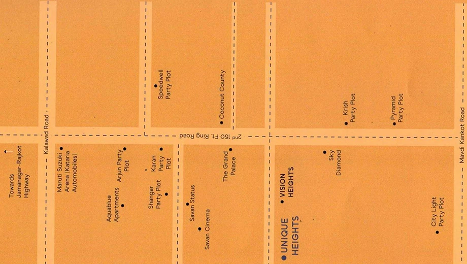 Location of Shreeji Unique Heights in Mavdi, Rajkot - Image 422273