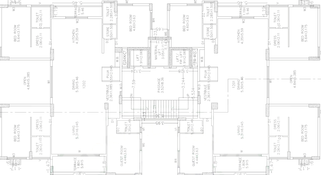 Floor Plan of Shreeji Unity 20 in Mavdi, Rajkot - Image 422297