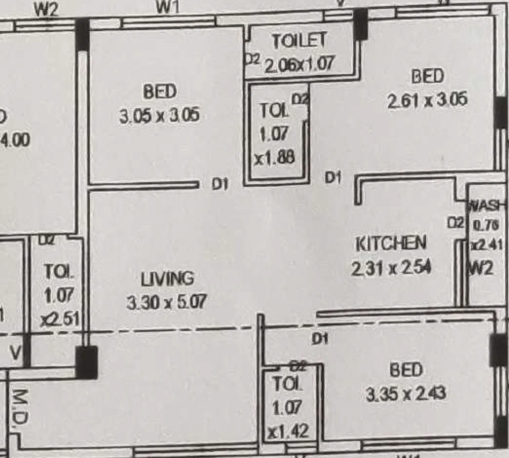 3 BHK Flat in Shri Raj in Mavdi, Rajkot - Image 926058