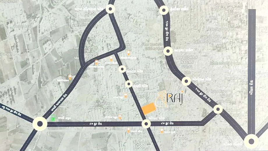 Location of Shri Raj in Mavdi, Rajkot - Image 422319