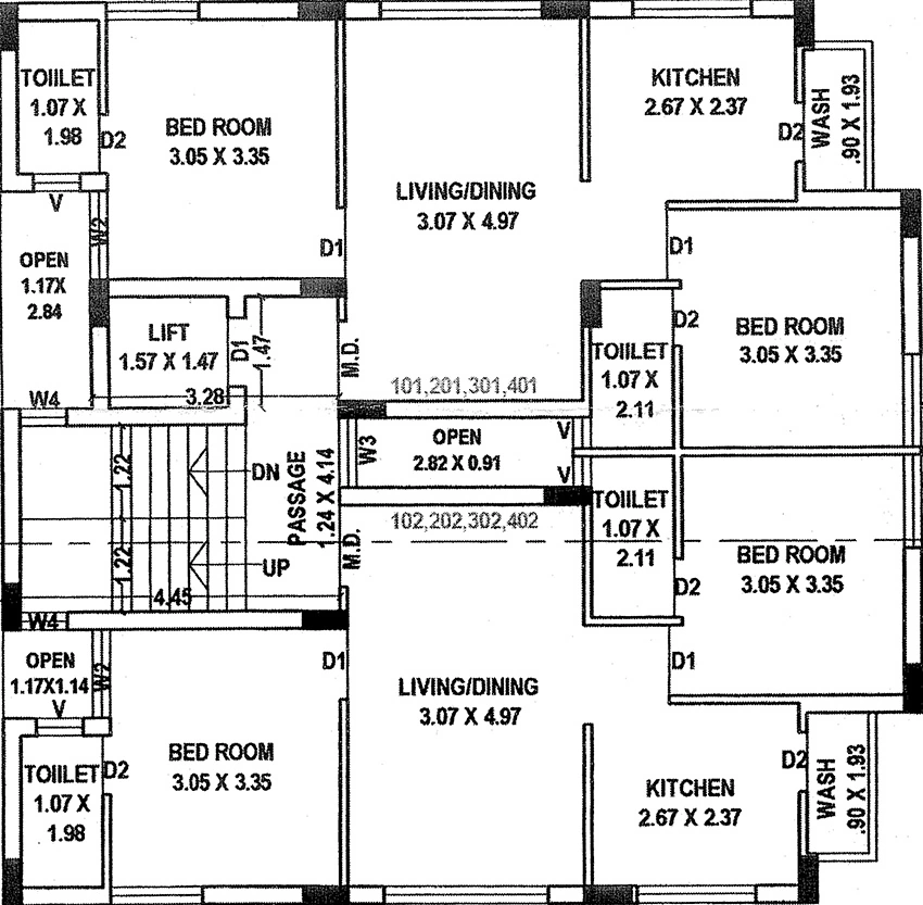 Floor Plan of Shubh Avenue in Mavdi, Rajkot - Image 422332
