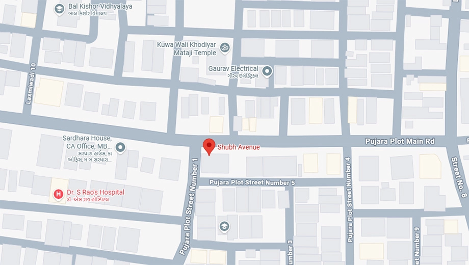 Location of Shubh Avenue in Mavdi, Rajkot - Image 422331