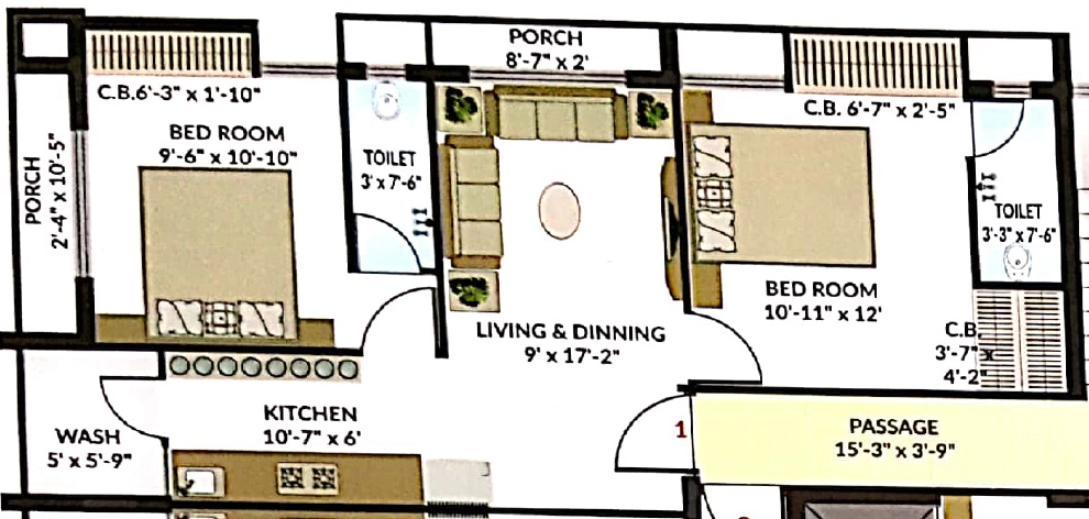 2 BHK Flat in Sitaram Complex in Mavdi, Rajkot - Image 926080