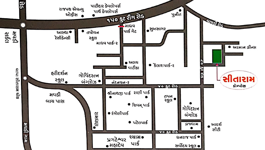 Location of Sitaram Complex in Mavdi, Rajkot - Image 422369